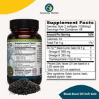 Amazing Herbs Premium Black Seed Oil Capsules - Gluten Free, Non GMO, Cold Pressed Nigella Sativa Aids in Digestive Health, Immune Support- 90 Count, (Pack of 1)