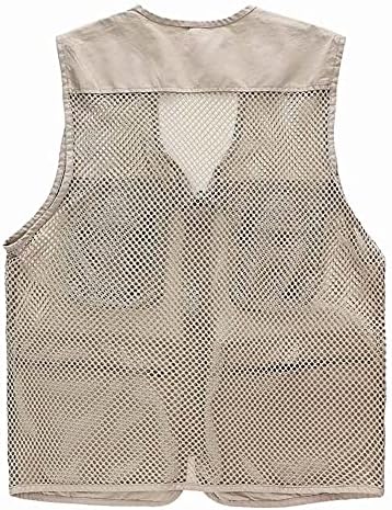 Unisex Mesh Breathable Fishing Vest, Multi-Pockets Photography Travel Hiking Waistcoat Jacket for Adults and Youth