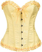 Corset Tops for Women,Lace Bustier Corset Lingerie top,Renaissance Overbust Corset Push Up Bodysuit