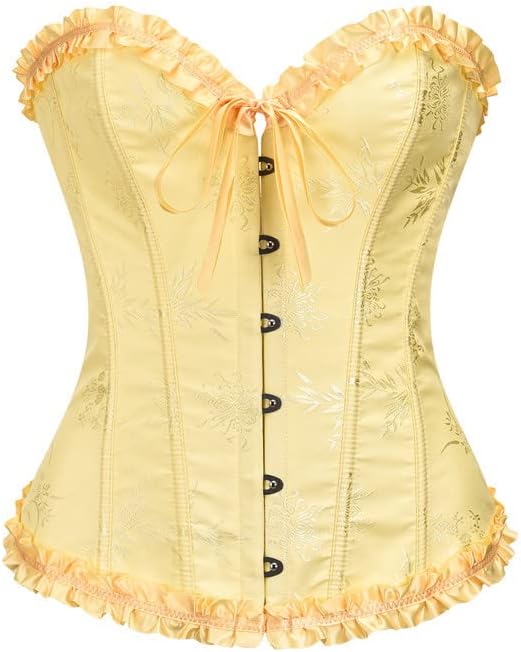 Corset Tops for Women,Lace Bustier Corset Lingerie top,Renaissance Overbust Corset Push Up Bodysuit