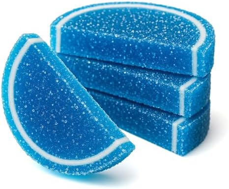 NY Spice Shop Blue Raspberry Fruit Slices Candy - 1 Pound Citrus Chewy Fruit Slices Jelly Candy - Old Fashioned Jelly Fruits Bulk Candies - Gummies Fruits Snacks for Holiday Snacking & Gifting
