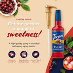 Torani Sugar Free Syrup, Cherry Flavored Syrup for Drinks, Zero Calorie, Glass Bottle with Pump Included, 25.4 Fl Oz