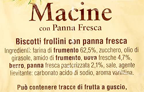 Mulino Bianco: "Macine" Shortbread cookies Cream - 28.21 Oz (800g) [ Italian Import ]