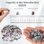 JOHOUSE Quartz Crystals, Crushed Chips Tumbled Polished Stones Assorted Irregular Shaped Decorative Rocks Succulent Pebbles for Indoor Plants Aquarium Betta Fish Tank Gravel Vase Filler DIY Crafts 1LB