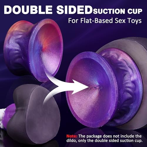 Dildo Mount Suction Cup Dildo Holder for Flat-Based Sex Toys, Silicone Double Sided Sex Machine Attachments Saddle for Monster Dildos Without Suction Cup & Grinder, Adult Toy for Women Men