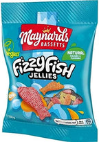 Maynards Bassetts Fizzy Fish Soft Jellies Sweets Bag, 130g