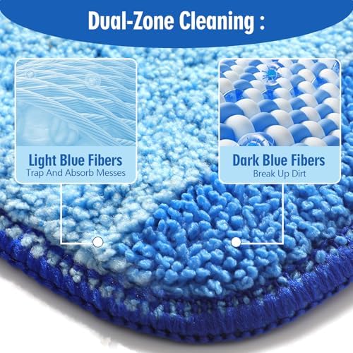 8 Pack Microfiber Cleaning Pads Compatible with Bona Mops, Safe for Hardwood and Hard-Surface Floors, Washable, Reusable