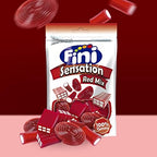 Fini Sensation Red Mix I Variety Mix of Strawberry flavored Gummy Candy in the Shape of Shape of Bricks, Studs and Spirals I 165g 5.82 ounce