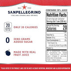 Sanpellegrino Zero Grams Added Sugar Pomegranate & Orange Italian Sparkling Drink, 24 Pack Of 11.15 Fl Oz Cans, Sanpellegrino Italian Sparkling Drinks, Low-Calorie Fruit Juice Beverages