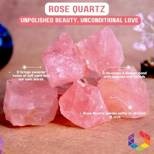 Rose Quartz Raw Crystals – Large 1.25-2.0” Natural Healing Stones for Love, Meditation, Chakra, Reiki, Crystal Grid, Energy Work, Tumbling, Wire Wrapping, and Spiritual Home Decor