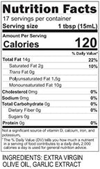 Blazing Bella Garlic Infused Extra Virgin Olive Oil – Rich Fresh Garlic Flavor, Cold Pressed California Olive Oil, Perfect for Pasta, Vegetables, Bread, and Finishing – 8.45 fl oz (250ml)