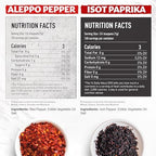 Eastanbul Aleppo Pepper & Urfa Pepper, Aleppo Flakes 5.3oz & Urfa Biber 5.6oz, Pul Biber and Isot for Mediterranean & Middle Eastern Dishes, Chili Flakes & Isot Blackish Twin Gift Pack, Spice Buddies