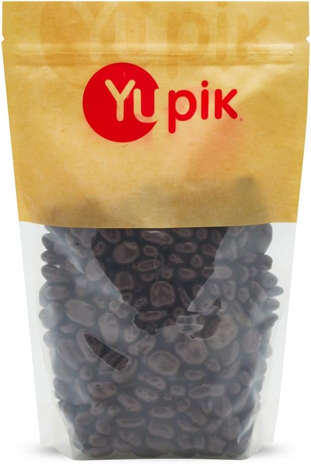 Yupik Dark Chocolate Pecans, 60% Cacao, 2.2 lb (35.2 oz), Kosher, Chocolate Nuts, Pecans Dipped in Rich Dark Chocolate, Crunchy & Smooth, Chocolate Candy, Sweet Snack, Ideal for Baking & Decorating