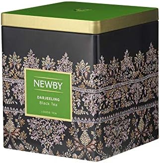Newby Teas Darjeeling Classic Caddy – Premium Loose Leaf Black Tea 100g – Single Origin Tea with Muscatel Notes – Luxury Gift Tin from India
