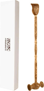 2 in 1 Wooden Back Scratcher and Massager Hammer, Long Handle Manual Back Tapper for Itching Relief, Muscle Relaxer for Back Neck Shoulder, Portable Handheld Massage Tool for Adults Elderly