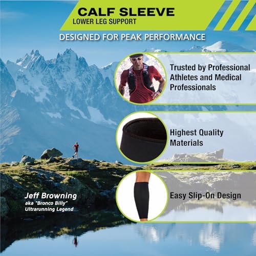 Pro-Tec Athletics Calf Sleeve, Neoprene Compression Support for Shin Splints and Calf Strains, Provides Therapeutic Warmth and Increases Circulation, while Supporting Muscles of Lower Leg, Medium