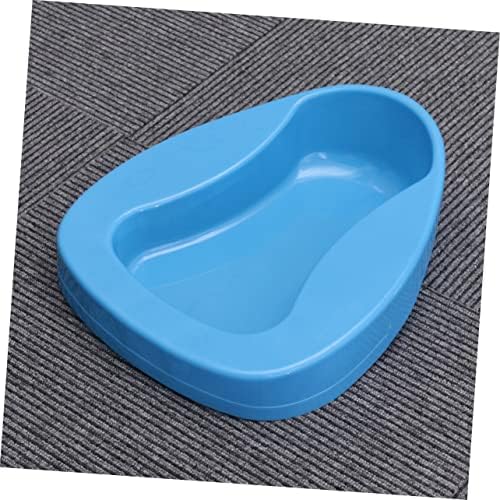 FOMIYES 2pcs Blue Thickened Plastic Bed Pan for Elderly Care Comfortable Bedridden Toilet Bowl for Adults for Home and Hospital Use