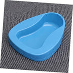 FOMIYES 2pcs Blue Thickened Plastic Bed Pan for Elderly Care Comfortable Bedridden Toilet Bowl for Adults for Home and Hospital Use