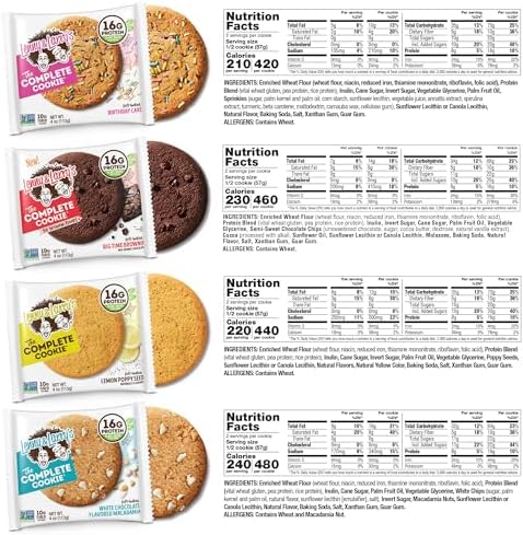 Lenny & Larry's Complete Protein Cookie, [8 Flavor Variety], Chewy Soft Baked, 16g Plant Protein, Vegan, Non-GMO, High Fiber, 4 Ounce Cookie (Pack of 16)