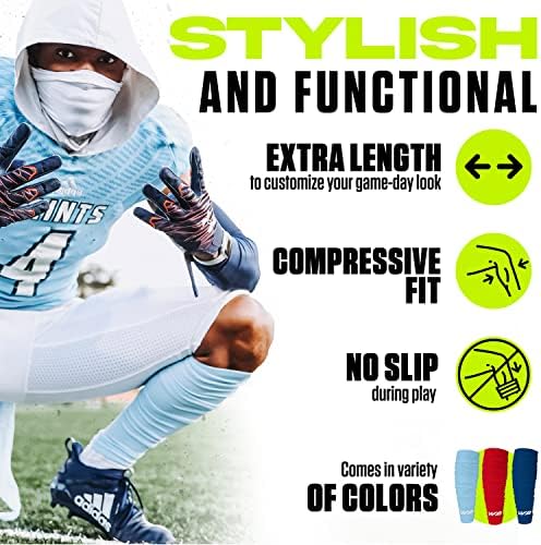We Ball Sports Football Leg Sleeves Calf Compression for Men, Athletic Shin Splint Support - One Pair