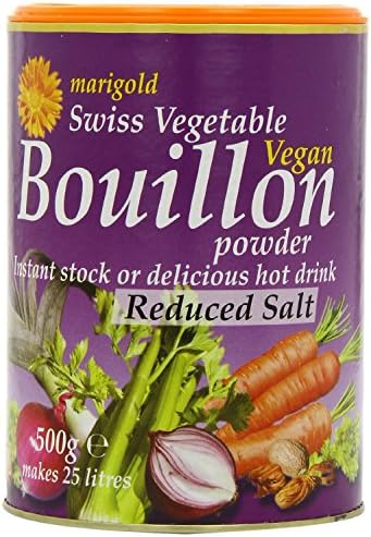 Marigold Swiss Vegetable Bouillon Reduced Salt Family 500g - Pack of 2
