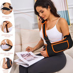 Arm Sling for Women&Men with Enhanced Size Adjustable Sling for Arm Support, Elbow Wrist Left Right Arm Sling with Buckle Design (L-XL)