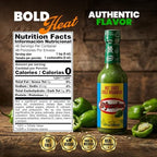 El Yucateco Green Habanero Hot Sauce, Authentic Mexican Chile Habanero Sauce, 8 fl oz (240 ml), Gluten Free, Pack of 1
