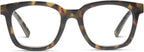 Peepers by PeeperSpecs Women's to The Max Square Blue Light Blocking Reading Glasses, Tortoise, 49 + 1.5