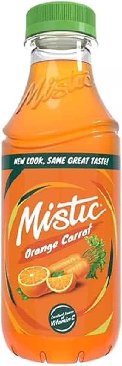 Mis-tic Vibrant Flavor Orange Carrot Juice 16 fl oz - 12 Bottles (Pack of 12, Orange Carrot)