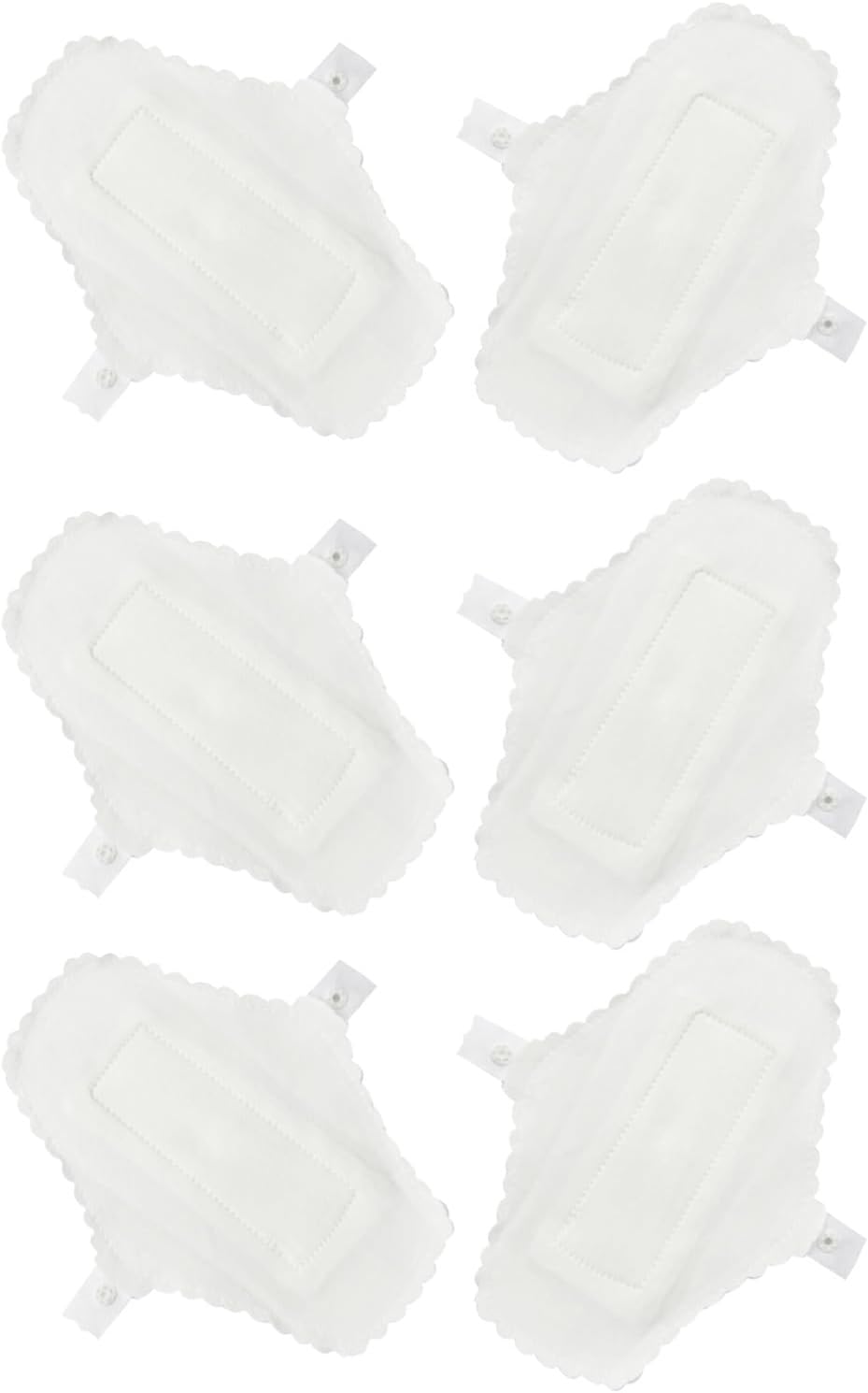 VICASKY 6pcs Waterproof Washable Sanitary Pads Set Reusable Cotton Menstrual Cloths for Women Absorbent and Leak-Resistant Lining for Daily Use