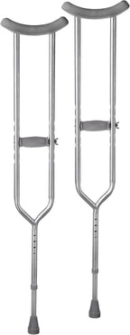 Medline Steel Push-Button Bariatric Crutches for Tall Adults - 650 lb. Weight Capacity, Adjustable, Heavy Duty Mobility Aid, 1 Pair