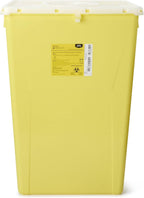 McKesson Prevent Sharps Container for Chemotherapy Waste, Premium - PG-II, Plastic, Vertical Entry, Hinged Lid - Yellow, 18 gal, 13 in x 17 3/10 in x 24 3/5 in, 1 Count
