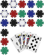 Poker Edible Cake Topper Royal Flush Cake Topper Casino Chips, Blue, 1/4 sheet size