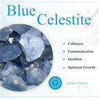 mookaitedecor Natural Blue Celestite Crystal Heart Shaped Stone, Polished Celestine Puff Hearts Crystals Ornament for Healing Home Decor Collectible, 3.58-3.93 Inch
