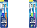 Oral-B Pulsar Expert Clean Battery Toothbrush, Medium, 2 Count & Pro-Health Pulsar Battery Toothbrush, Soft, Blue, 2 Count (Pack of 1)