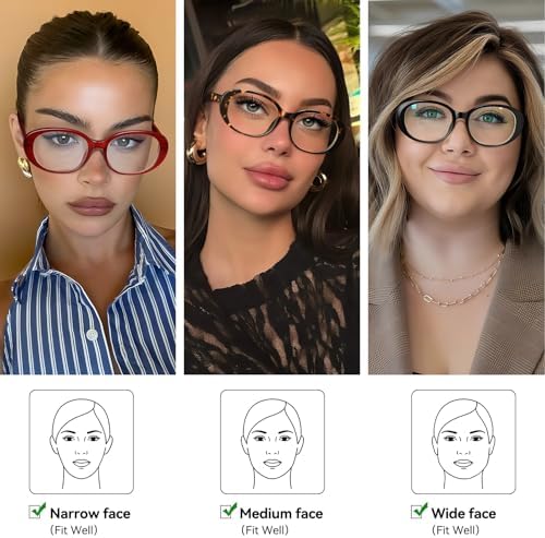 Dollger Retro Oval Blue Light Blocking Glasses for Women Men Stylish 90s Vintage Fake Glasses Y2k Eyewear Frame