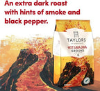 Taylors of Harrogate Ground Coffee (Each Pack 200g) Pick Any 6 from 7+ Flavours Inc. Rich Italian, After Dark, Hot Lava Java, Decaf, Lazy Sunday, Flying Start and Brasilia