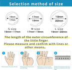 Anti Snoring Magnetic Ring, Snoring Stopper Acupressure Therapy Treatment Against Snoring Device Finger Ring Sleep Aid Unisex, Snoring Solution for Men and Women M（17mm-19mm）