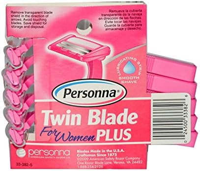 American Safety Razors Personna Twin Blade Plus Disposable Razor With Lubricating Strip for Women - 5 Ea, 5count