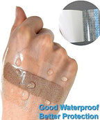 OBTANIM 50 Sheet Transparent Waterproof Stretch Adhesive Bandage Clear Film Dressing Bandages Tape Cover for Tattoo Shower Swimming Protector (8 x 8 Inch)
