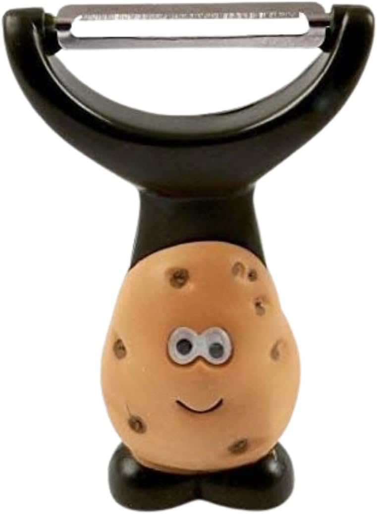 Joie Mr Potato Y-Shaped Peeler, Cute Kitchen Gadget for Vegetables and Fruit, Create Long Wide Veggie Pasta Strands, Stainless Steel Blade