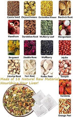 Premium Liver Detox Tea,30 Tea Bags /5.3 Oz, Nourishing Liver with 18 Natural Herb Ingredients, Traditional Chinese Liver Cleanse Tea, for Liver Detox & Liver Protection Hebal Chinese Tea 排毒茶.