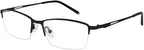 Photochromic Gray Mens Womens Reading Glasses +3.25 Black Half Rim Readers Spectacles