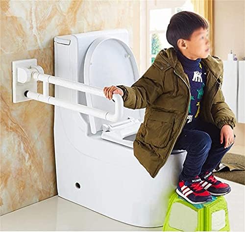 handrail Towel Rails,Grab Bars for Bathroom, Nylon Plastic Surface Safety Folding Grab Bar, Stainless Steel Upturn Wall Mounting Toilet Railing, Disabled Elderly Daily Living Assist Handle