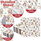 Glenmal 50 Pcs Holiday Pet Napkins Disposable Christmas Decoupage Napkin Pack 5" x 5" Christmas Dog Cocktail Napkins for Xmas Themed Party Holiday Gifts