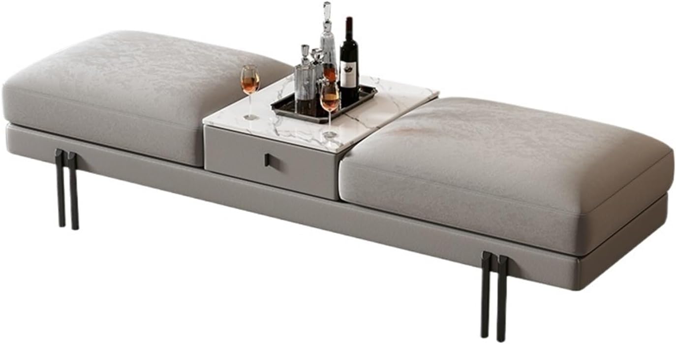 uP9sF2mD Bench for Bedroom Bedroom End of Bed Storage Bench, Upholstered Velvet Metal, Window Seat Fireplace Toy with Drawer for of and Living Room End of Bed Bench(Gris,200 * 45 * 45cm)