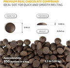 OLDSOUL Chocolate Compound Buttons 2.2 lb | Dark Chocolate 17% Real Cocoa | Smooth Melting | Perfect for Baking & Desserts (2.2 Lbs, Dark Chocolate)
