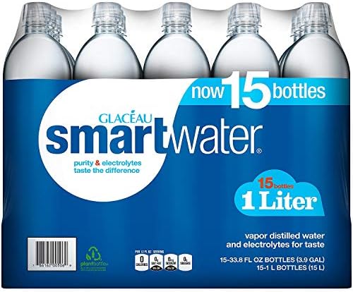 Glaceau SmartWater Water (1 L bottles, 15 Pack)