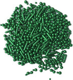 Sprinkles Green Pearl Sugar Candy Mix Size Baking Cake Decorations Cupcake Toppers Celebrations Shaker Jar Wedding Shower Party (120g/4.2oz）