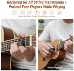 SUPVOX 2pcs Guitar Finger Cover: Thumb Fingertip Protector for Relieve Finger Pain - Soft Fiber Fingertip Sleeves for Beginner Guitar Ukulele Practice